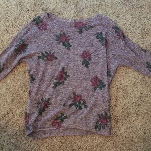 Pink Rose Patterned Top